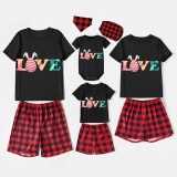 Easter Family Matching Pajamas Exclusive Design Happy Easter Love Egg Black Pajamas Set