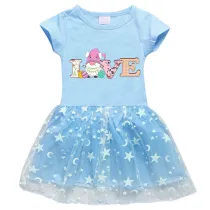 Girls Yarn Skirt Happy Easter Gnomies Love Long And Short Sleeve Dress