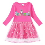 Girls Yarn Skirt Happy Easter Slogan Gnomies Long And Short Sleeve Dress