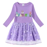 Girls Yarn Skirt Happy Easter Slogan Gnomies Long And Short Sleeve Dress