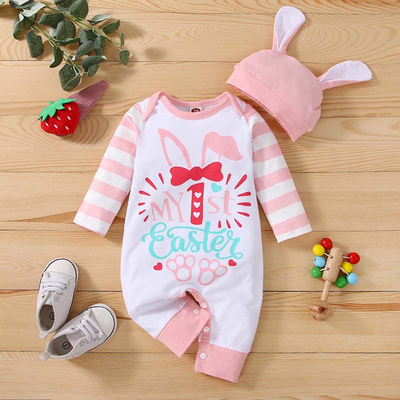Baby Girls My First Easter Cute Bunny Suit with Hat