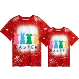 Mommy and Me Matching Clothing Top Happy Easter Rabbits Tie Dyed Family T-shirts