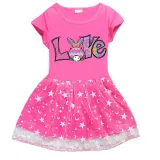 Girls Yarn Skirt Happy Easter Bunny Love Long And Short Sleeve Dress