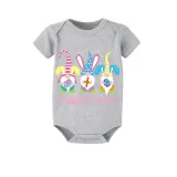Easter Family Matching Pajamas Exclusive Design Happy Easter Gnomies Bunny Gray Pajamas Set