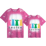 Mommy and Me Matching Clothing Top Happy Easter Rabbits Tie Dyed Family T-shirts