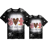 Mommy and Me Matching Clothing Top Happy Easter Peace Love Tie Dyed Family T-shirts