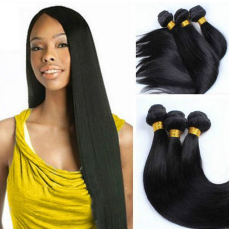 Hair Extensions Synthetic Hair Bundles 16Inch-24Inch Straight Long Wig