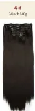 Hair Extensions Synthetic Hair Piece 24Inch Straight Long Wig