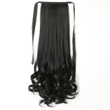 Hair Bind Extensions Synthetic Hair 15Inch-23Inch Wavy Curly Long Wig