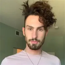 Men's Natural Short Curly Brown Men Wigs
