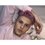 Men's Short Straight Mixed Pink Fluffy Hair Wigs