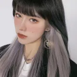 Hair Extensions Synthetic Hanging Ears Dyed 22Inch Color Straight Long Wig