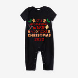 2023 Christmas Matching Family Pajamas It's Beginning To Taste A Lot Like Seamless Tree Black Pajamas Set