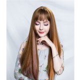 Hair Extensions Synthetic Hanging Ears Dyed 22Inch Color Straight Long Wig