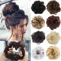 Hair Extensions Flower Bud Head Wig Head Flower Hair Ring