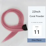 Hair Extensions Synthetic Hanging Ears Dyed 22Inch Color Straight Long Wig