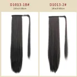 Hair Extensions Synthetic Horsetail 24Inch Straight Long Wig