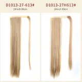 Hair Extensions Synthetic Horsetail 24Inch Straight Long Wig