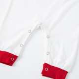 Christmas Matching Family Pajamas Red White Tops Black White Plaid Pants Personalized Custom Design Christmas Pajamas Set With Dog Cloth