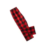 Christmas Matching Family Pajamas Black White Tops Red Plaid Pants Personalized Custom Design Christmas Pajamas Set With Dog Cloth