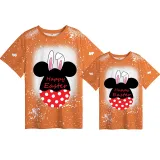 Mommy and Me Matching Clothing Top Happy Easter Cartoon Mouse Tie Dyed Family T-shirts
