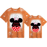 Mommy and Me Matching Clothing Top Happy Easter Cartoon Mouse Tie Dyed Family T-shirts