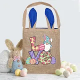 Easter Bunny Ears Canvas Bag Happy Easter Happy Easter Love Square Bottom Handbag