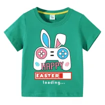 Easter Day Kids T-shirts Happy Easter Loading Game T-shirts For Boys And Girls