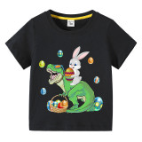 Happy Easter Dinosaur Bunny T-shirts For Boys And Girls