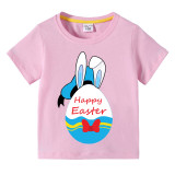 Easter Day Kids Top T-shirts Happy Easter Egg T-shirts For Boys And Girls