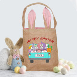 Easter Bunny Ears Canvas Bag Happy Easter Happy Easter Gnomies Car Square Bottom Handbag