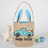 Easter Bunny Ears Canvas Bag Happy Easter Happy Easter Car Gnomies Round Bottom Handbag