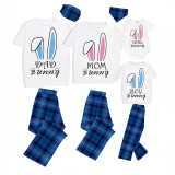 Matching Easter Family Pajamas Happy Easter Bunny Ears Gray Pajamas Set