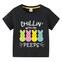 Happy Easter Day Chillin With My Peeps KidsT-shirts Top