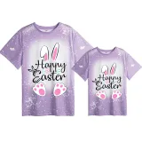 Mommy and Me Matching Clothing Top Happy Easter Love Rabbit Tie Dyed Family T-shirts