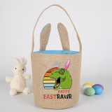 Easter Bunny Ears Canvas Bag Happy Easter Happy Easter Happy Eastrawr Round Bottom Handbag