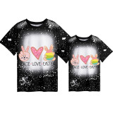 Mommy and Me Matching Clothing Top Happy Easter Peace Love Easter Tie Dyed Family T-shirts