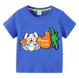 Easter Day Happy Easter Bunny Eat Carrot T-shirts For Boys And Girls