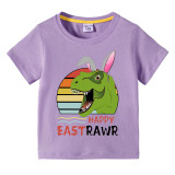 Easter Day Jurassic Period Happy Easter Dinosaur Eastrawr Kids Top T-shirts