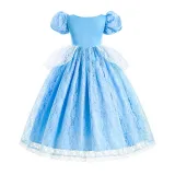 Toddler Girls Puffy Sleeve Embroidery Lace Costumes Princess Dress
