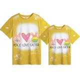 Mommy and Me Matching Clothing Top Happy Easter Peace Love Easter Tie Dyed Family T-shirts