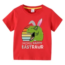 Easter Day Jurassic Period Happy Easter Dinosaur Eastrawr Kids Top T-shirts
