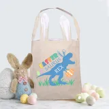 Easter Bunny Ears Canvas Bag Happy Easter Happy Easter Happy Eastrawr Dinosaur Square Bottom Handbag