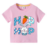 Easter Days Kids Top T-shirts Happy Easter Hop Bunny T-shirts For Boys And Girls