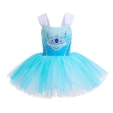 Toddler Girls Puffy Sleeves Flower Gemstones Tutu Princess Dress