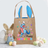 Easter Bunny Ears Canvas Bag Happy Easter Happy Easter Happy Eastrawr Dinosaur Square Bottom Handbag