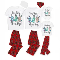 Matching Easter Family Pajamas Happy Easter He Is Risen Tell Your Peeps Gray Pajamas Set