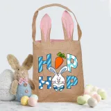 Easter Bunny Ears Canvas Bag Happy Easter Happy Easter Square Hop Bunny Square Bottom Handbag