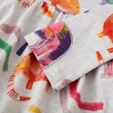 Toddler Girls Long Sleeve Cartoon Dinosaurs Animals Prints A-line Casual Dress