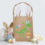 Easter Bunny Ears Canvas Bag Happy Easter Happy Easter Eggs Cellent Square Bottom Handbag